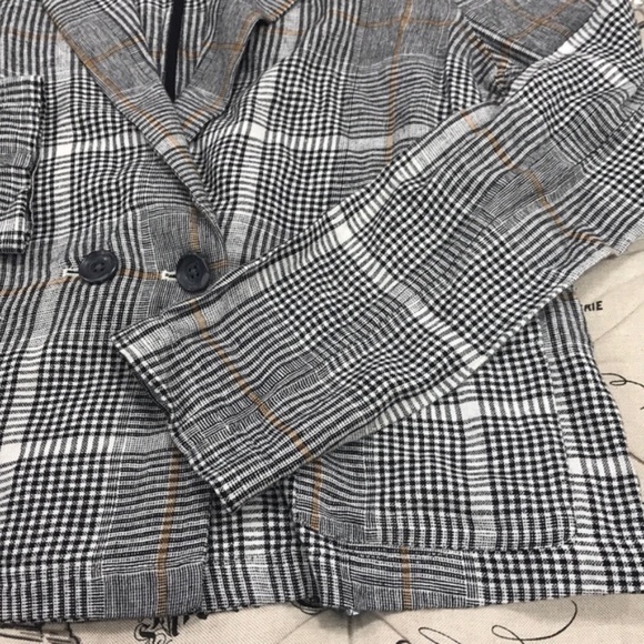 BP. Plaid Linen Blend Blazer - Picture 4 of 6